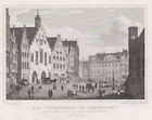 Frankfurt Römerberg Original Steel Engraving Rauch 1843