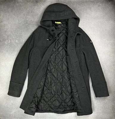 Versace Jeans Men’s Wool Hooded Coat Jacket IT 48 Gray - Image 1 of 4