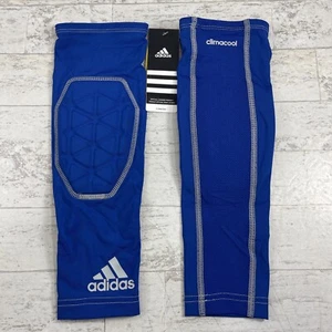 1 Pair Genuine ADIDAS Ironskin Elbow Pad Arm Sleeve Compression Royal Blue Small - Picture 1 of 9