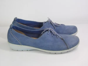 Hotter Comfort BARE Lace Up Flats Shoes Denim Blue Nubuck Size UK 6.5 eu 40 - Picture 1 of 10