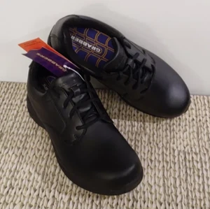 NIB Grabbers Women's Black Leather Ava Oxford Work Shoes SIZE 8.5 G015 / #055 - Picture 1 of 7