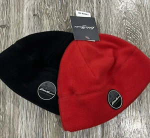 Eddie Bauer Niño Pequeño Rojo Negro Juego de 2 Piezas Gorros de Vellón Suave Talla Única Nuevo con Etiquetas - Imagen 1 de 6