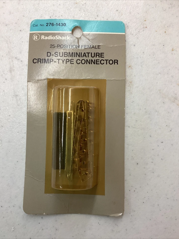 RADIOSHACK 276-1430  25 Position FEMALE D-SUB CONNECTOR CRIMP-TYPE - Image 1 of 1