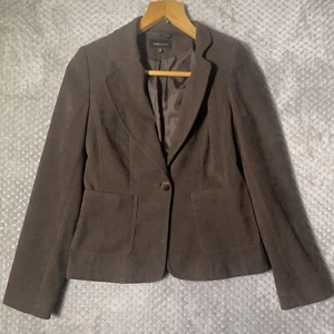 EVIE COLLECTION WOMENS BLAZER SIZE UK 10 BROWN LONG SLEEVE BUTTON - Picture 1 of 11
