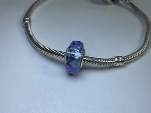 Pandora Wavy Lavender Murano Glass Charm - Picture 1 of 5