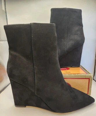 BAMBOO* Gorgeous ‘Wisconsin-05’ Black Wedge Boots Women’s Size 9 - Image 1 of 4