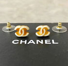 Chanel Earrings Mini Coco Mark Ivory Style Gold Gold White Logo 3