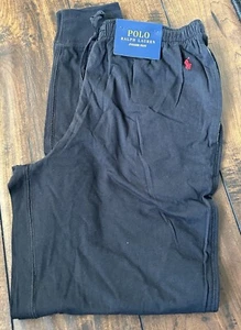 Polo Ralph Lauren Ropa de Dormir Salón Jogger Pantalones Para Hombre’s M Negro Rojo Poni Nuevo con Etiquetas - Imagen 1 de 9