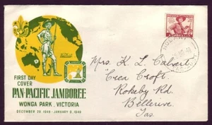 AUSTRALIA • 1948 • FDC • PAN-PACIFIC SCOUT JAMBOREE • WONGA, VICTORIA - Bild 1 von 1