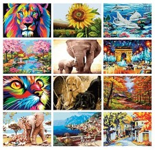 Oil Painting Kit Paint By Numbers Adult Children Beginners Frameless DIY  Gifts