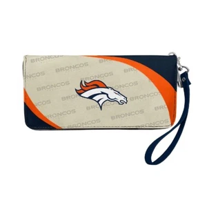 Muñequera billetera organizadora con cremallera curva Denver Broncos para mujer - Imagen 1 de 2