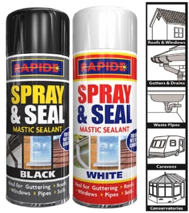 Spray N Seal Leak Instant Stop Mastic Sealant Roof Guttering Pipes Windows 300ml - Picture 1 of 9