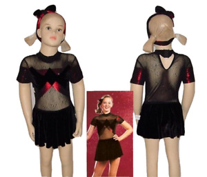 Glitter Girls Child Small Dance Costume Jazz & Tap Leotard With Swing Skirt SALE