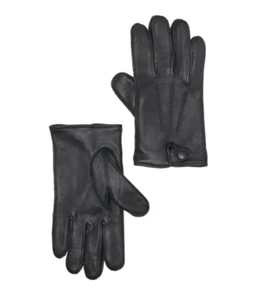 Neu mit Etikett neu UGG Australia intelligente 3-Punkt-Druckknopf-Handschuhe für Herren schwarz Leder Large - Bild 1 von 1