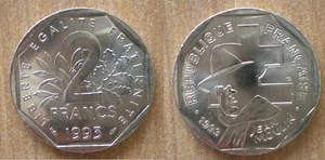 France 2 Francs 1993 UNC Commemo Jean Moulin Free Shipping World Franc Frcs Frc - Picture 1 of 3
