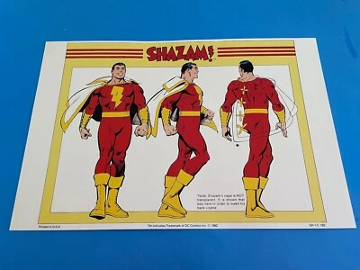 DC UNIVERSE SHAZAM CAPITÁN MARVEL ESTILO GUÍA PÓSTER PIN UP NUEVO. Foto 1 de 3