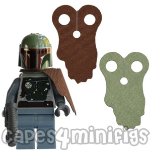 2 MASSGESCHNEIDERTE Boba Fett Umhänge für Ihre Lego Starwars Minifigur/Minifiguren - NUR UMHANG - Bild 1 von 4