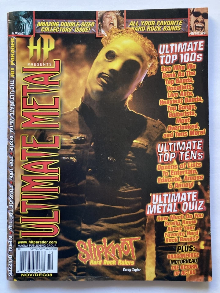 SLIPKNOT 2008 HIT PARADER журнал / AC/DC / METALLICA / MOTORHEAD / совершенно новый - Изображение 1 из 1