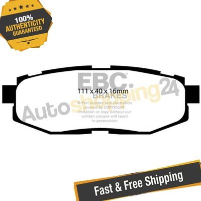 Pastillas de freno traseras de repuesto EBC UD1124 Ultimax2 OEM para Subaru BRZ 2022-2023 Foto 1 de 4