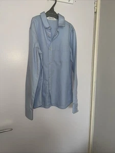 H&M 9-10 Years Old Blue Shirt With Pocket Long Sleeves - Picture 1 of 4