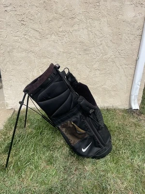Vintage Nike Golf Stand Bag with Izzo Dual Strap Black 4 Way Divider 28" Height - Image 1 of 4