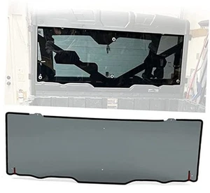  Rear Windshield Window Compatible With 2013-2023 Polaris Ranger Smoke Tinted - Picture 1 of 7