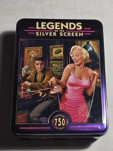 Legends Of Silver Screen Puzzle Tin Java Dreams Elvis Marilyn Monroe Complete - Picture 1 of 11