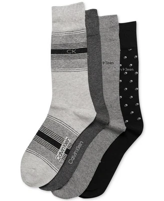 Calcetines de vestir Calvin Klein de longitud redonda para hombre talla única gris paquete surtido de 8 Foto 1 de 4