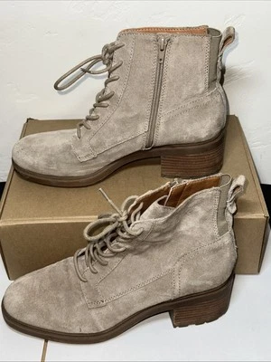 Bota de combate con cordones de gamuza aceitada suela Lucky Brand Diedrah Dune 9-1/2M Foto 1 de 4