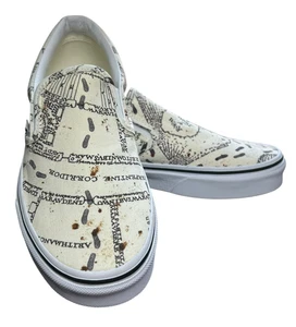 Vans Limited Edition Harry Potter Marauders Map Sz7 Classic Slip On VN0A4BV3V3C - Picture 1 of 16