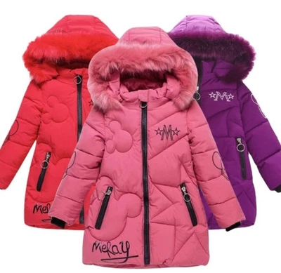 Kinder Mädchen Winter Dicker Mantel Warme Winterjacke Hoodie Sweatjacke Neu De - Bild 1 von 4