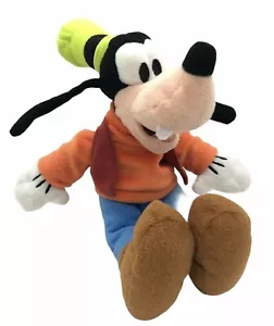 Disney Original Goofy Peluche 11” Alto Sombrero Verde Chaleco Rojo Camisa Naranja Pantalones Azules - Imagen 1 de 11