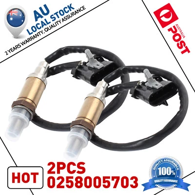 Pair FOR BOSCH OXYGEN SENSORS For Holden Commodore VTII VU Ute VX VY Adventra - image 1 of 4