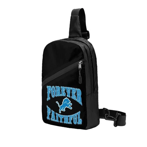 Forever Faithful Detroit Lions Chest Package Folding Cross-body Chest Bag Cover