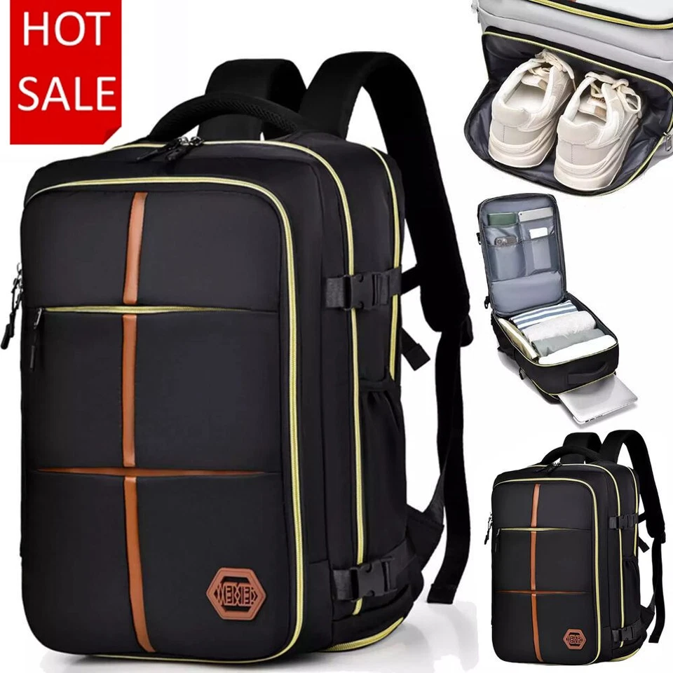 New Women Men Backpack Large Anti Theft Laptop Rucksack Waterproof School Bag UK