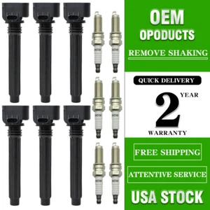 6X Ignition Coils+Iridium Spark Plugs For 2017-2018 Chrysler Pacifica 3.6L UF807 - Picture 1 of 13