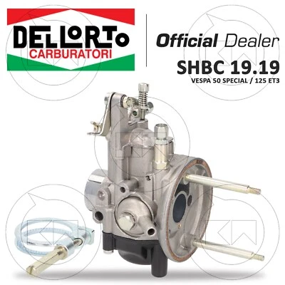 CARBURATORE DELLORTO SHBC 19.19 PIAGGIO VESPA 50 SPECIAL R L N 125 ET3 PRIMAVERA