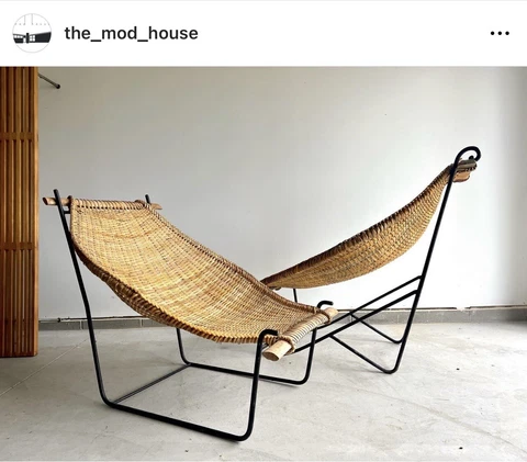 John Risley Duyan Wicker And Iron Lounge Chair Mid Century Modern Cover