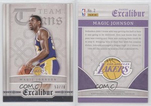 2015-16 Panini Excalibur Team Titans Silver /70 Magic Johnson #2 HOF