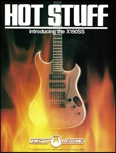 Guitarra eléctrica Westone Electra X190SS 1984 anuncio 8 x 11 impresión de anuncio - Imagen 1 de 3