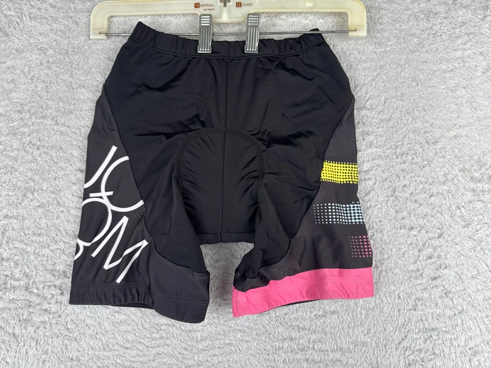 Pantalones Cortos Beroy Ciclismo Niñas Medianos Negro Rosa Nylon Mezcla Spandex Acolchados Foto 1 de 4