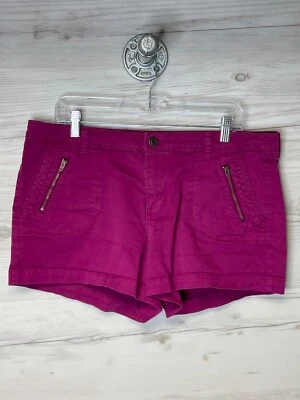 Pantalones Cortos Gap Para Mujer 14 Púrpura Algodón Sarga Tiro Medio Elastizados Foto 1 de 4