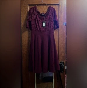 NWT Miss May Retro Gorgeous City Lace Overlay Dress Size XL - Picture 1 of 3