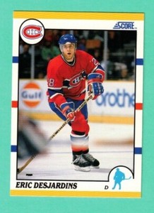 (1) ERIC DESJARDINS  1990-91 SCORE # 58T CANADIENS ROOKIE NM-MT CARD (H8664)