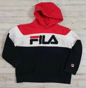 Kids FILA Hoodie Size Large 10 Black and red 90's Street Y2k - Picture 1 of 7