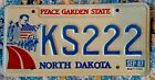 1987  North Dakota License Plate - KS 222 - Commerative - Triple 2's - Minty Tag