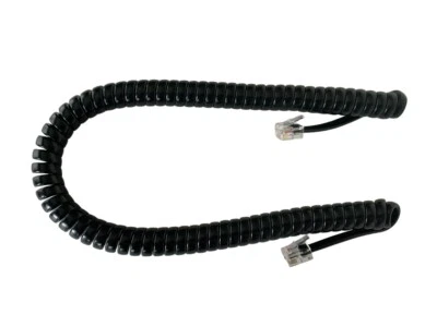 THE VOIP LOUNGE NEW 9 Foot Black Handset Coil Cord for Avaya Lucent AT&T Merlin Business Phone