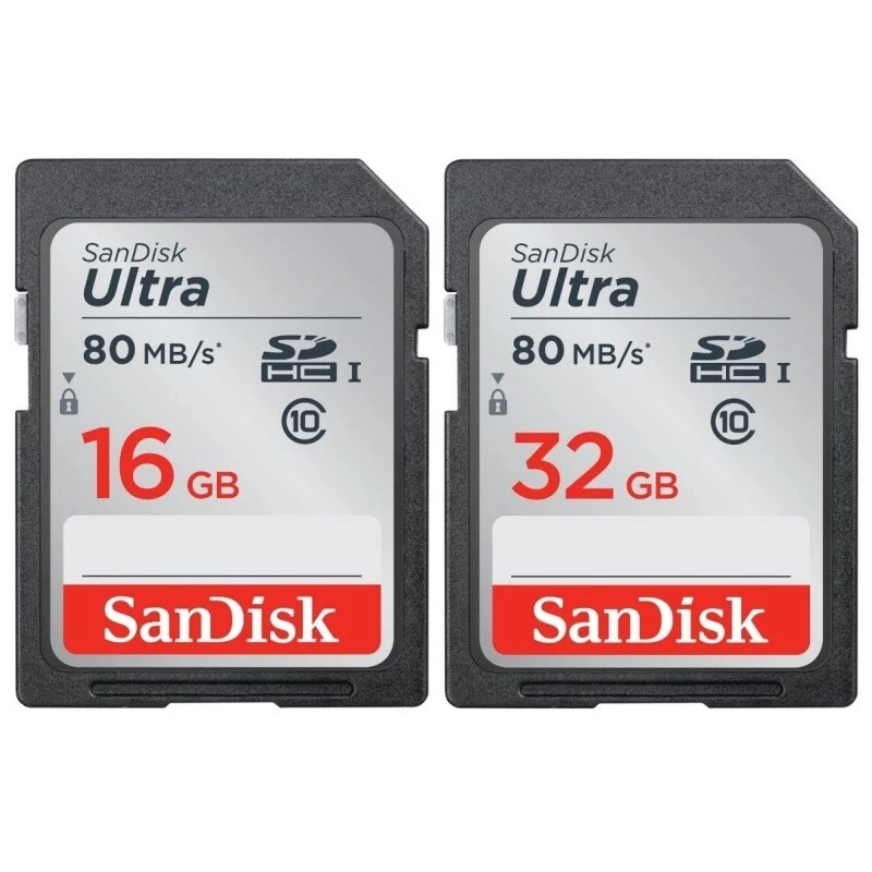 New Sandisk Ultra 16GB 16G 32GB 32G SDHC SD Flash Memory Card UHS-I CL10 100MB/s - Image 1 of 1