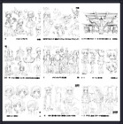 Anime ???? {41} ?? Moetan Pastel Ink Animation Douga Model Sheets Settie ?Set 1