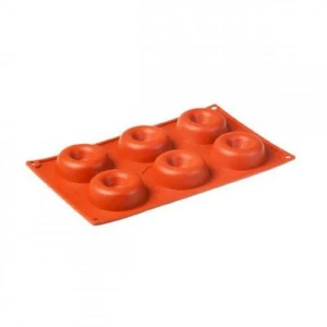 Muffinform Savarin 6er Pavoni Silikon Backform Kuchenform Kuchen Bagel - Bild 1 von 1